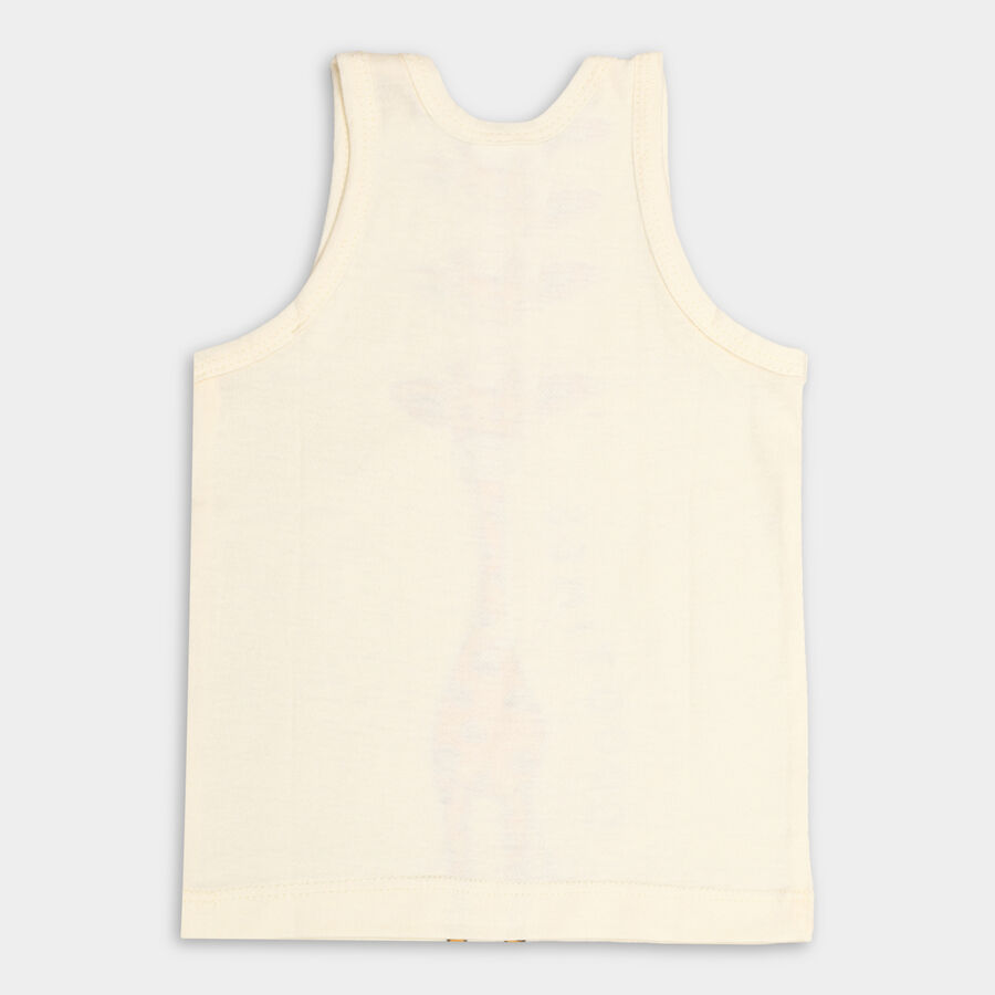 Kids' Cotton Vest, Yellow, large image number null