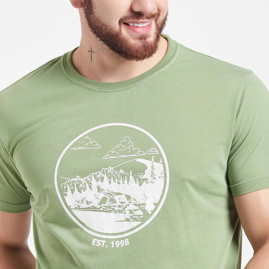 Round Neck T-Shirt, Light Green, large image number null