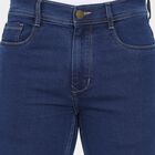 Men's Slim Fit Jeans, मध्यम नीला, small image number null