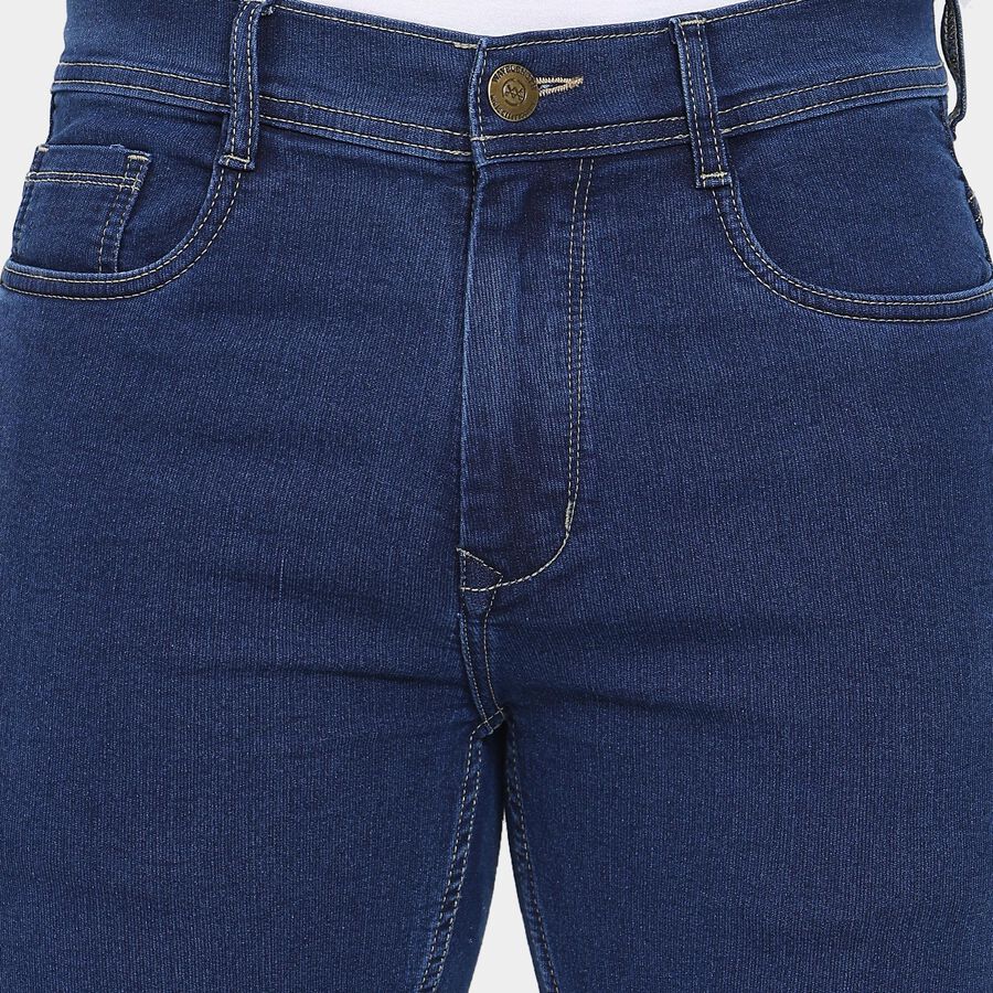Men's Slim Fit Jeans, मध्यम नीला, large image number null
