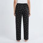 Women's Black Regular Fit Solid Pyjama, काला, small