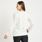 Round Neck Sweatshirt, White, small image number null