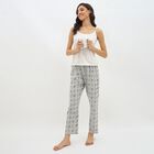 Women's Light Grey Printed Full-Length Pyjama, Melange Light Grey, small image number null