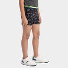 Boys' Navy Blue Regular Fit Printed Trunks, नेवी ब्लू, small