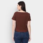 Ladies'  Crop  Top, Brown, small