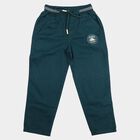 Boys' Mid Blue Regular Fit Drawstring Chino Trousers, Mid Blue, small