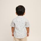 Infants Rich Eggshell White Cotton Half Sleeve Classic Casual Shirt, White, small image number null