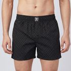 Men's Black Regular Fit Solid Boxers, काला, small