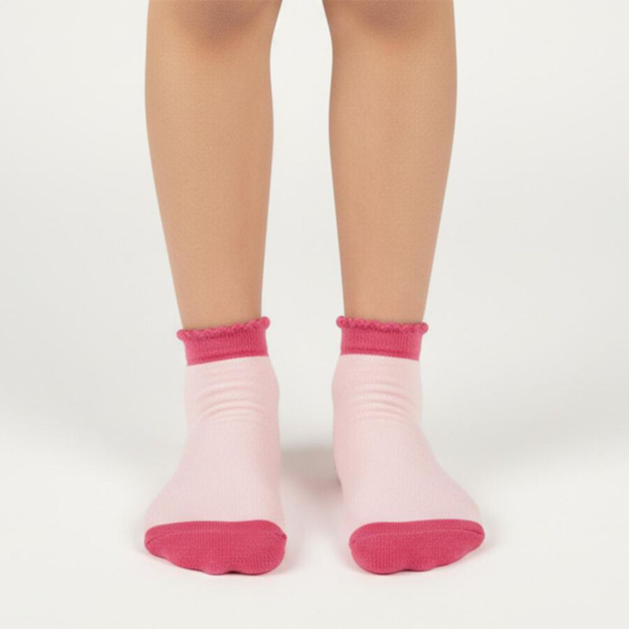 Girls' Socks, Pink, large image number null