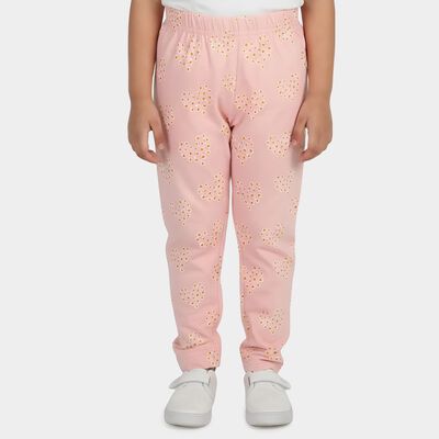 Girls Light Pink Regular Fit Solid Pyjama