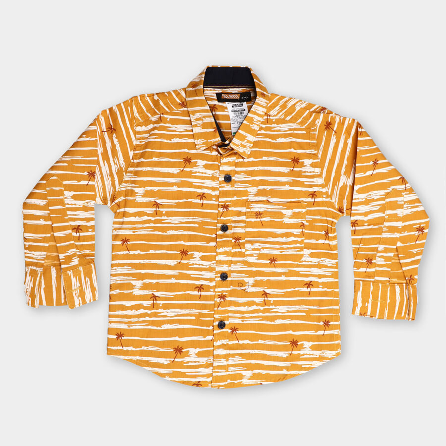 Boys' Cotton Casual Shirt, Rust, large image number null