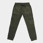 Boys' Light Grey Regular Fit Cargo Jogger Trousers, Dark Grey, small