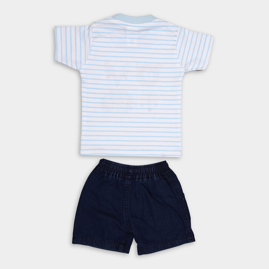 Infant Boy's Cotton Baba Suit, White, large image number null