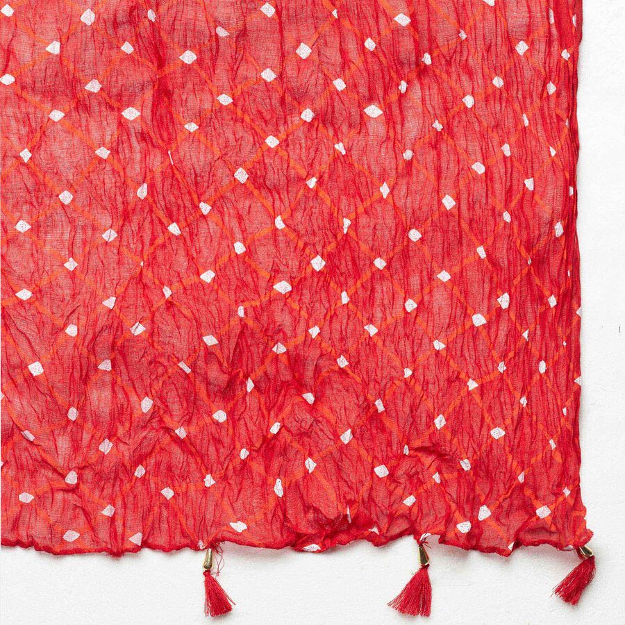 Cotton Printed Dupatta, Red, large image number null