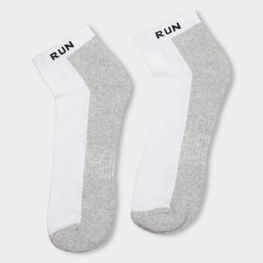 Men's Socks (Pack of 3), Melange Light Grey, large