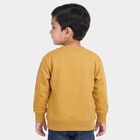 Boys' Yellow Round Neck Pullover Sweatshirt, पीला, small