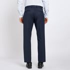 Men's Slim Fit Formal Trousers, गहरा नीला, small