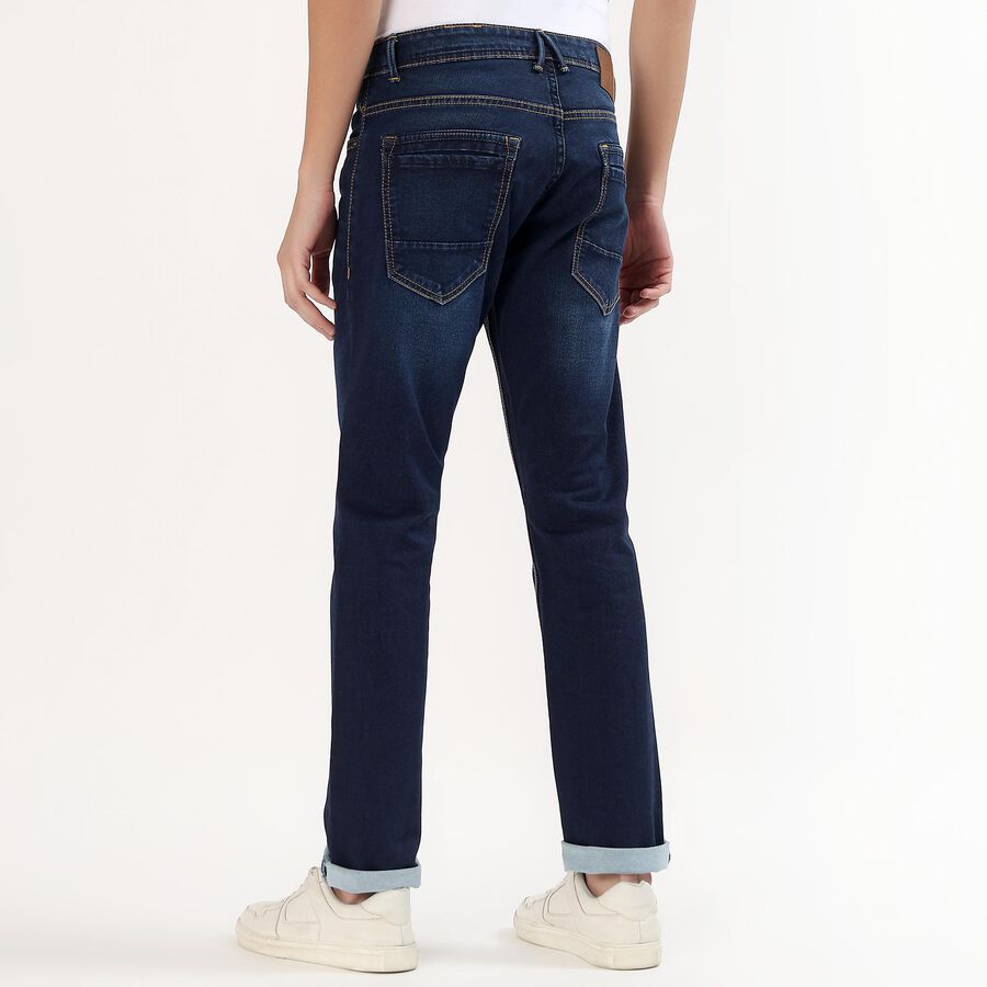 Men's Dark Indigo Slim Fit Classic Jeans, Dark Blue, large