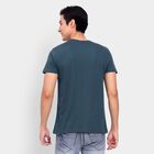 Men's Round Neck Half Sleeves T-Shirt, टील ब्लू, small image number null