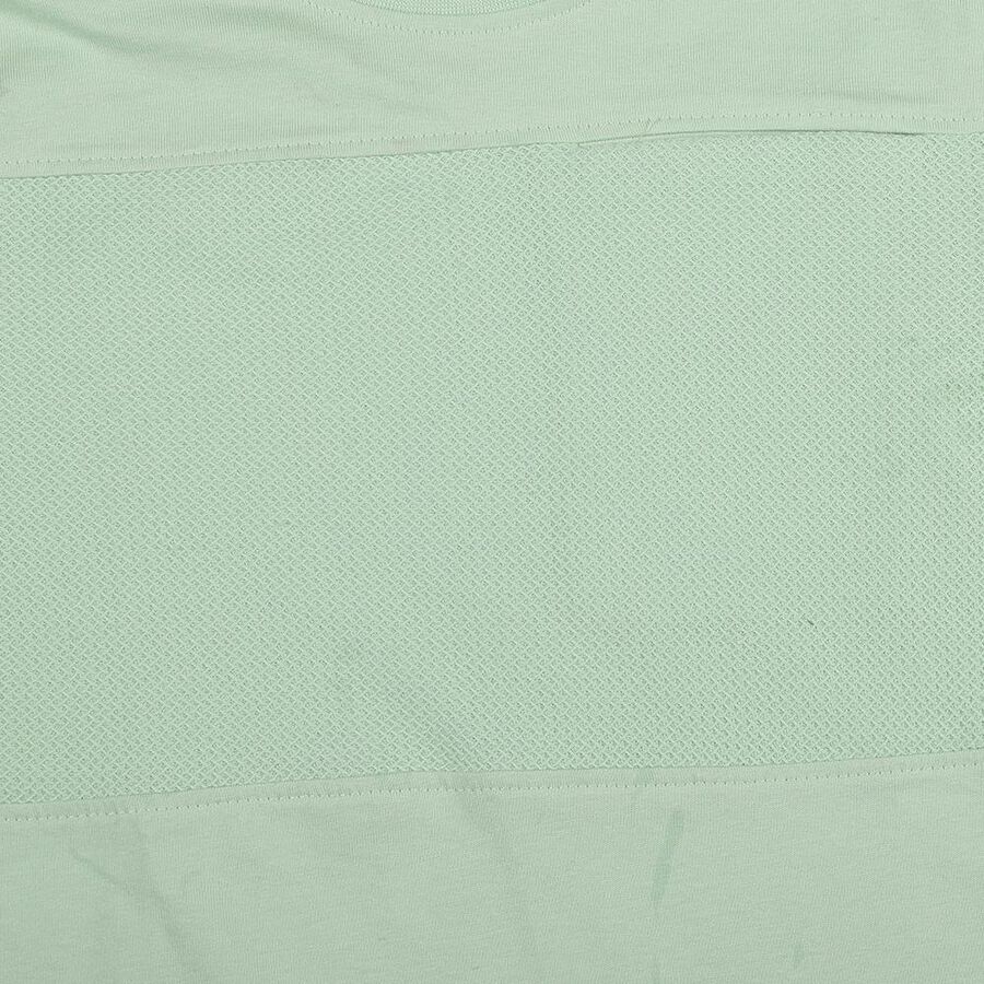 Boys' Light Green Round Neck Textured T-Shirt, Light Green, large