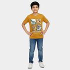 Boys' Half Sleeves T-Shirt, पीला, small