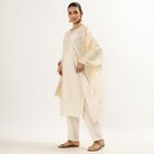 Women's Eggshell White Printed Ethnic Set, Off White, small image number null