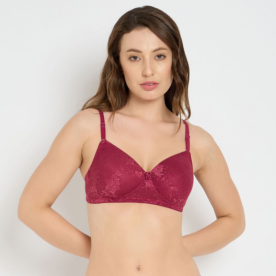 Ladies' Bra , Maroon, large image number null