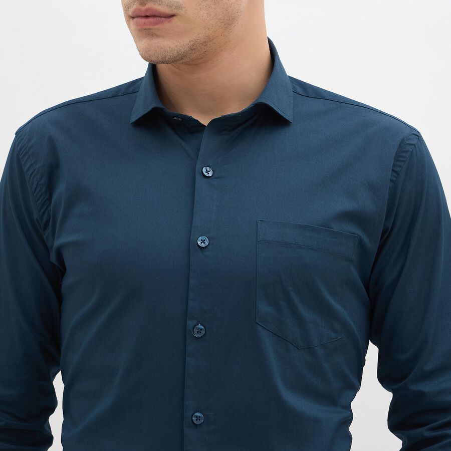 Men's Deep Teal Classic Formal Shirt, टील ब्लू, large image number null