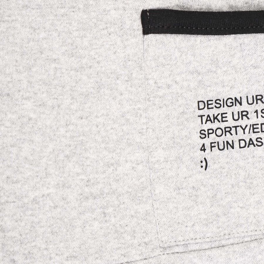 Boys Cut & Sew Pyjama, Melange Light Grey, large image number null