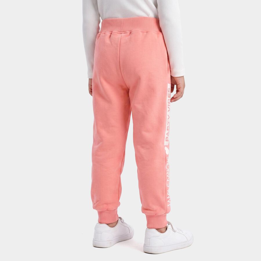 Girls Pink Straight Fit Pyjama, गुलाबी, large