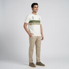Men's Light Green Round Neck Casual T-Shirt, हल्का हरा, small