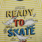 Boys White 100% Cotton Round Neck Dinosaur Printed Baba Suit, सफ़ेद, small