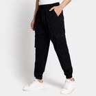 Men's 100% Cotton Track Pants, काला, small image number null