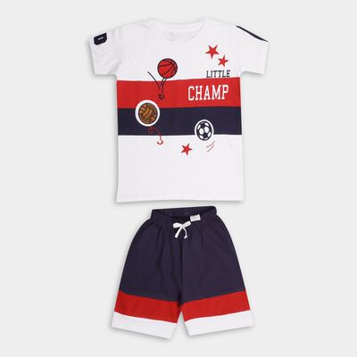 Boys' 100% Cotton Knit Baba Suit 