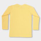 Boys' Bright Yellow Round Neck Casual T-Shirt, Yellow, small image number null