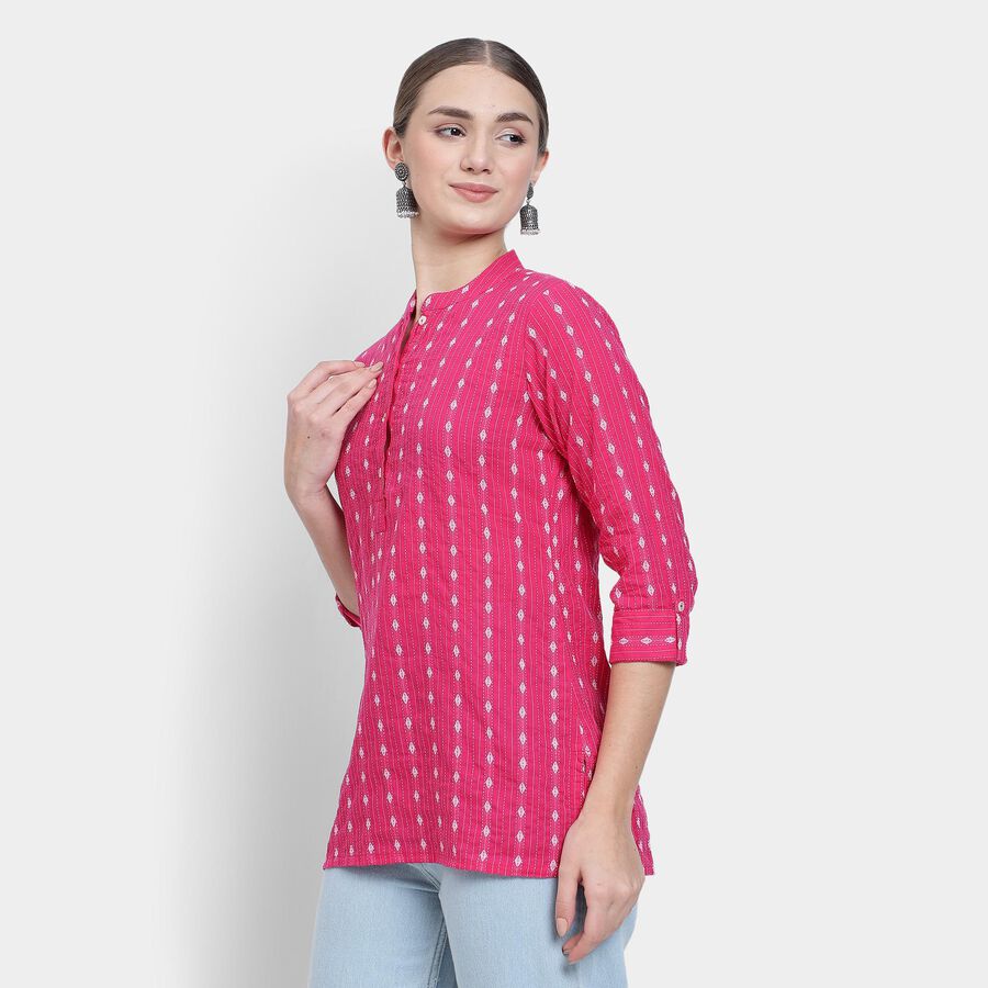Ladies' Kurti, रानी (फ्यूशिया), large image number null