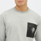 Men's Light Grey Crew Neck Casual Sweatshirt, Light Grey, small image number null