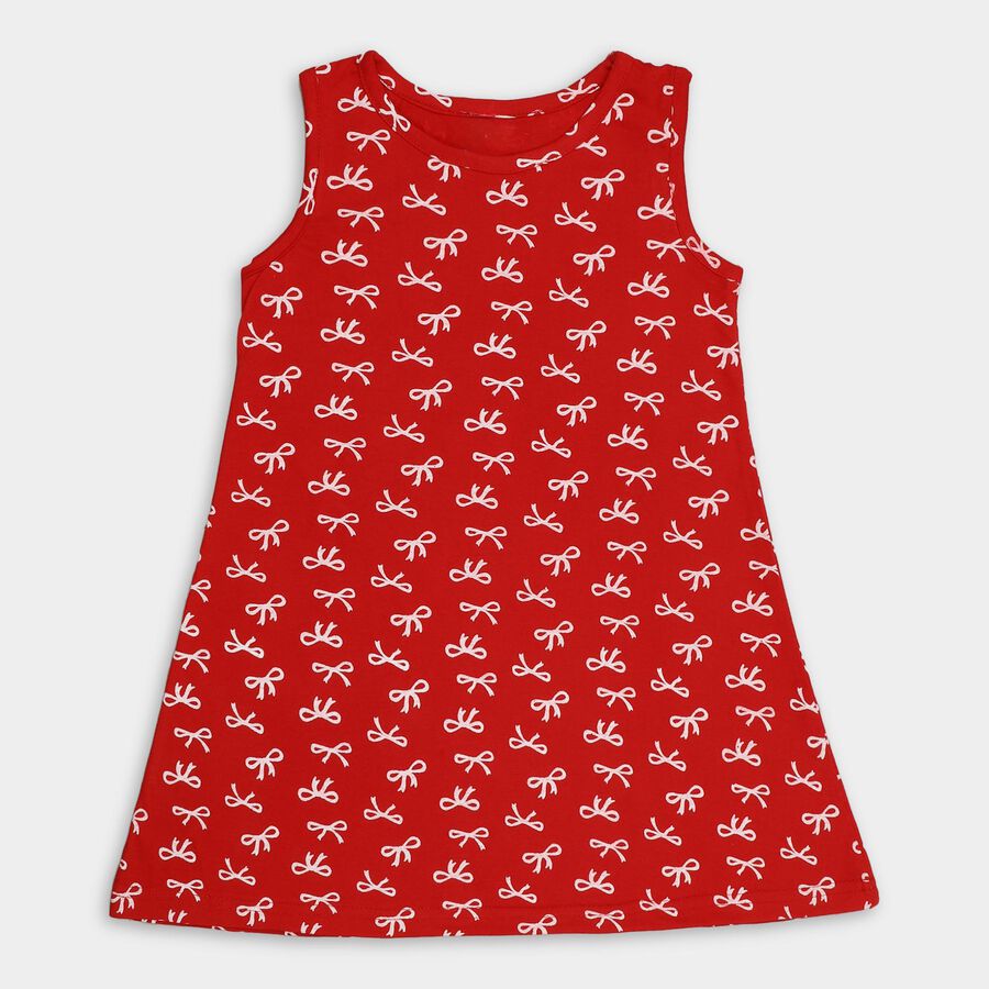 Girls' Frock , Red, large