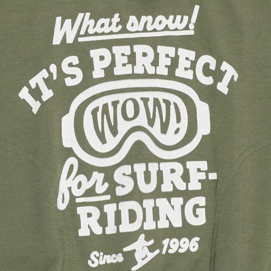 Boys Muted Olive Green Hooded Neck Casual Sweatshirt, ओलिव, large image number null