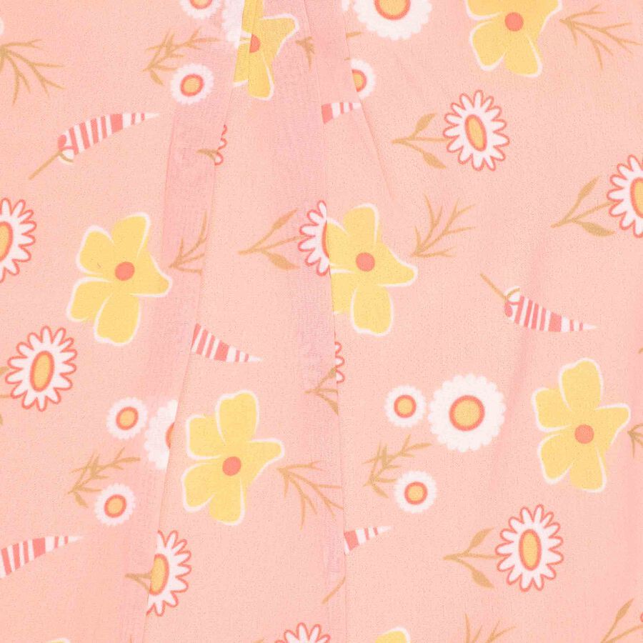 Printed Skirt Top Set, Peach, large image number null