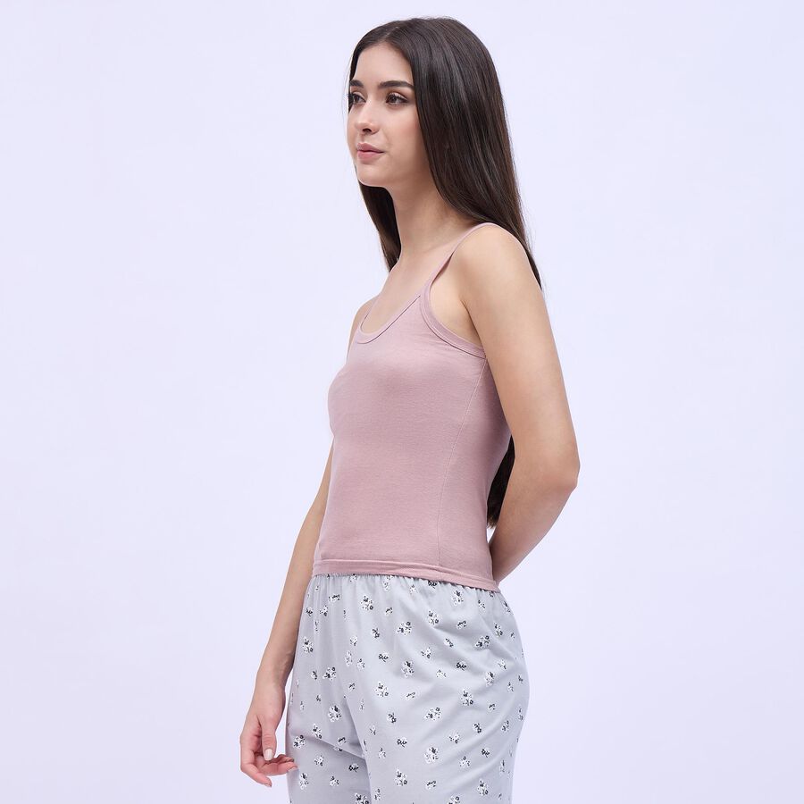 Women's Nude Cotton Scoop Neck Minimalist Slip, Brown, large