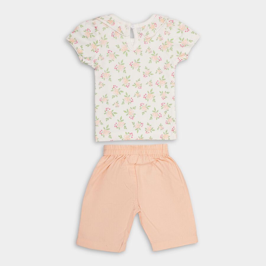 Infants' 100% Cotton Capri Set, Light Pink, large