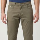 Men's Olive Green Slim Fit Solid Jeans, ओलिव, small