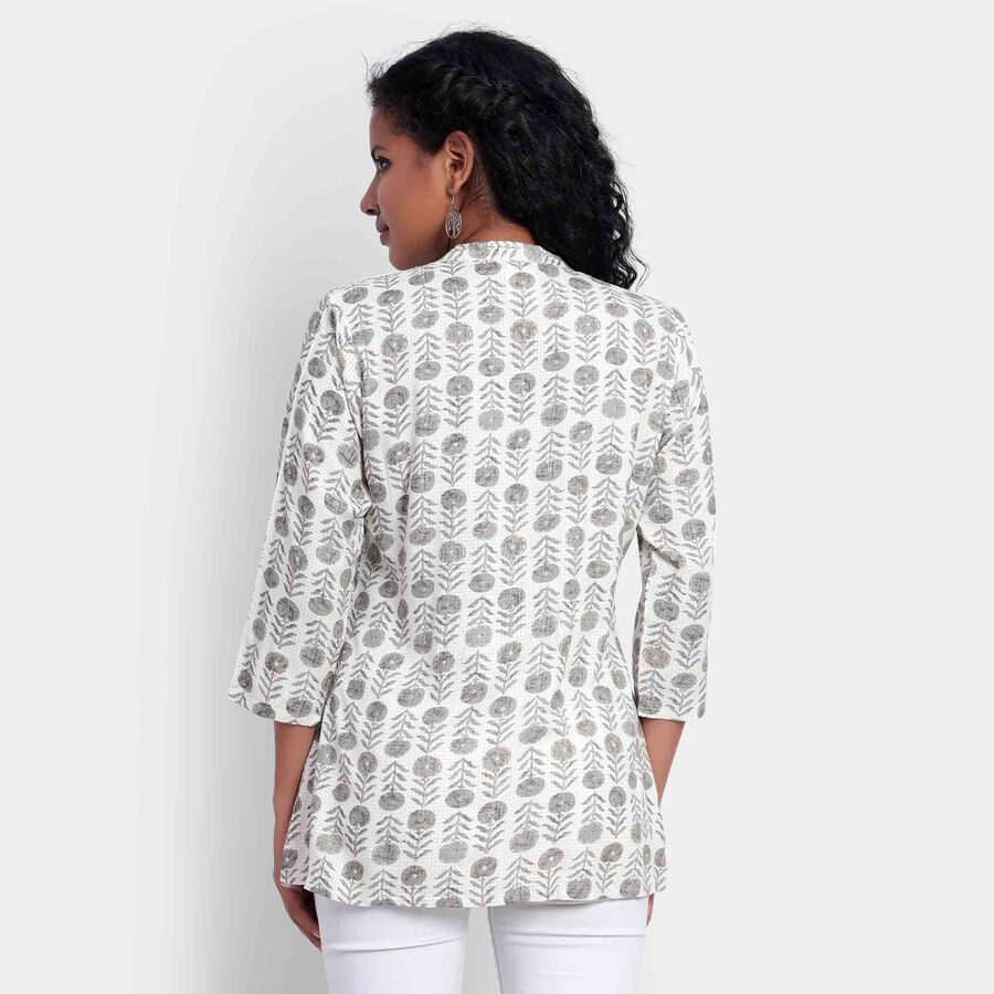 Printed Kurta, Light Grey, large image number null
