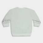 Infants Light Sage Green Crew Neck Casual Sweatshirt, हल्का हरा, small image number null