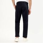 Men's 100% Cotton Slim Fit Casual Trousers, नेवी ब्लू, small image number null
