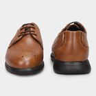 Men's Rich Chestnut Brown Lace-Up Formal Shoes, भूरा, small
