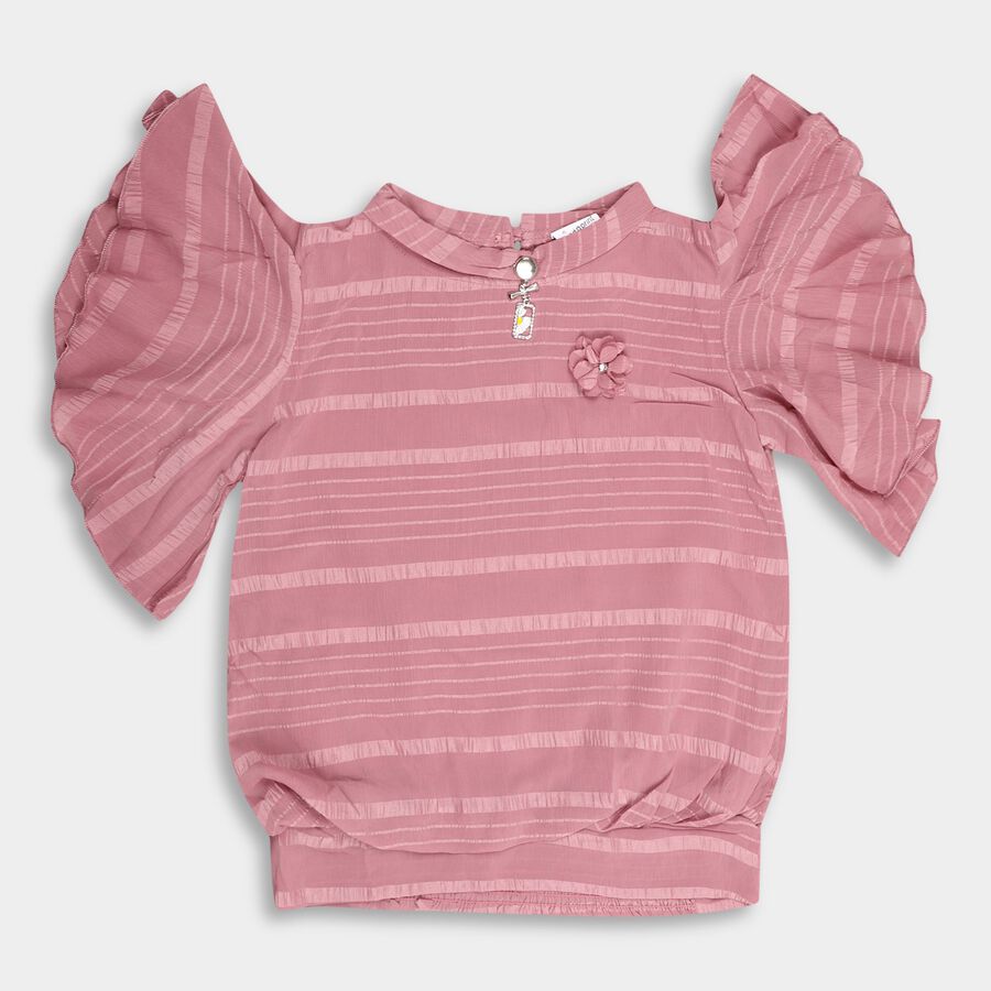 Girls' T-Shirt, गुलाबी, large image number null