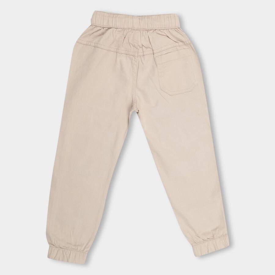 Boys' 100% Cotton Trousers , Beige, large image number null