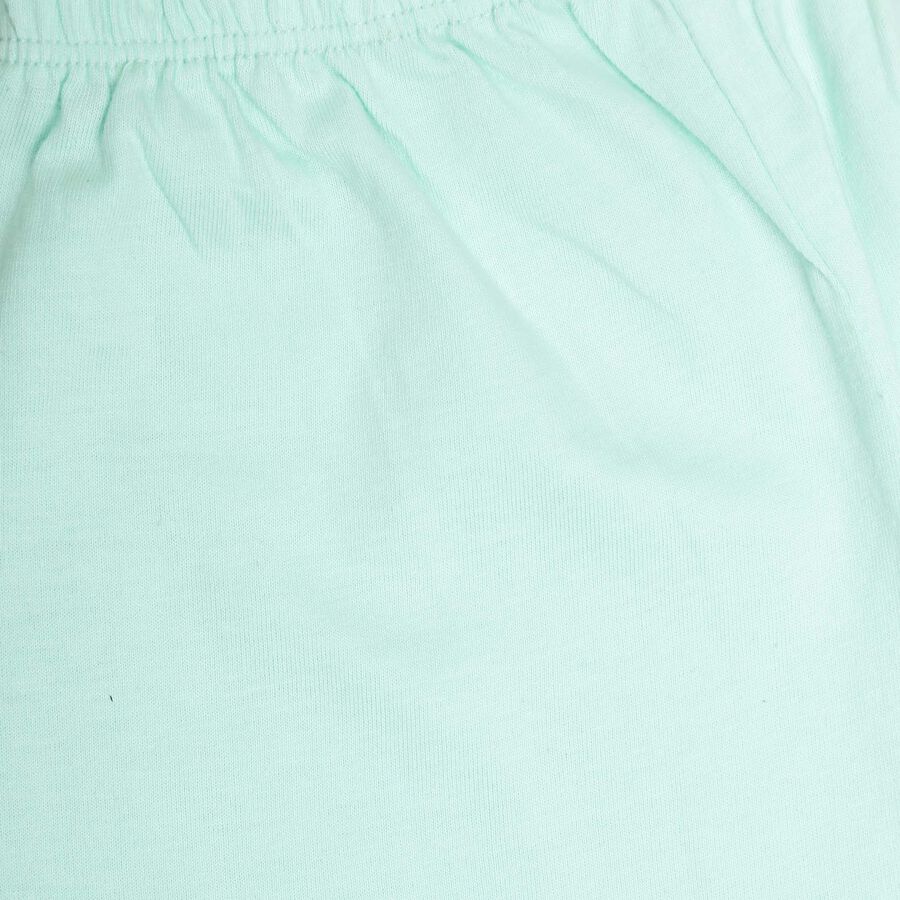 Infants Cotton Front Open Baba Suit, Light Green, large image number null